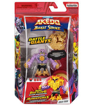 Load image into Gallery viewer, Akedo Beast Strike Battle Giants - Gold Tusk action figure packaging.