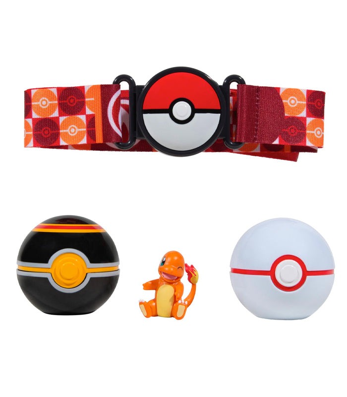 Charmander Belt Set with premier ball, charmander figure and Luxury ball