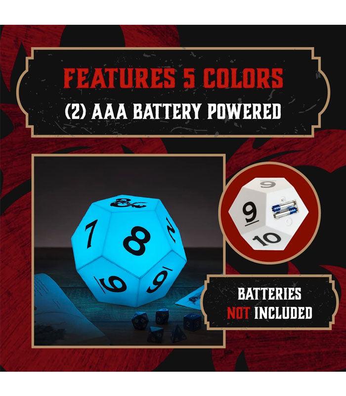 D12 Dungeons and Dragons Dice Light