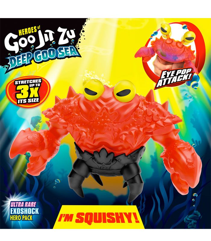 Heroes of Goo Jit Zu Deep Goo Sea Ultra Rare Exoshock toy with eye pop attack.