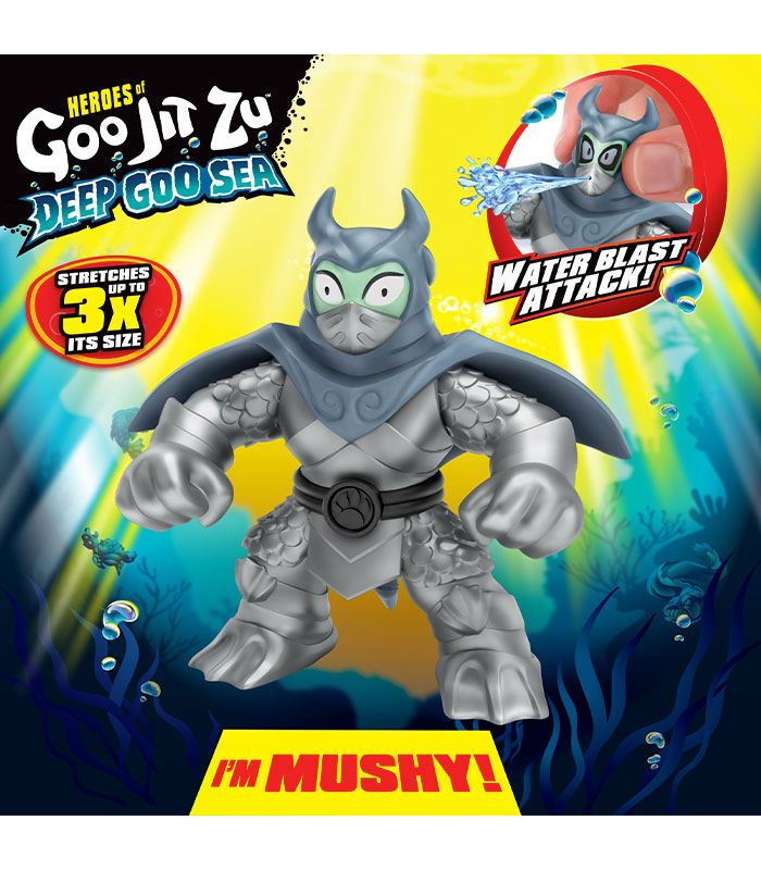 Goo Jit Zu Deep Goo Sea Mantara action figure with water blast attack.