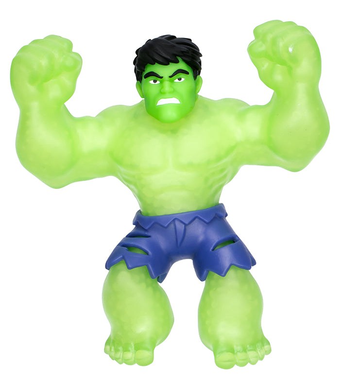 Goo Jit Zu Mega Glow Hulk toy, glow-in-the-dark, stretchable action figure.