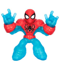 Load image into Gallery viewer, Goo Jit Zu Glow Surge Stretch And Glow Spider-Man superhero figure with glow-in-the-dark feature.