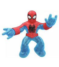 Load image into Gallery viewer, Heroes of Goo Jit Zu Enhanced Combat Power Spider-Man figure in red and blue, stretchable toy.
