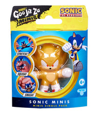 Load image into Gallery viewer, Goo Jit Zu Minis - Sonic the Hedgehog - Super Sonic collectible figure in gold packaging.