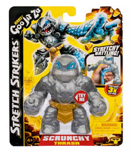 Load image into Gallery viewer, Goo Jit Zu Stretch Strikers - Thrash action figure in packaging, featuring stretch capability and gooey filling.