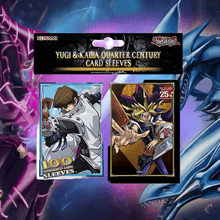 Load image into Gallery viewer, Yugi & Kaiba Sleeves 100 Pack with iconic artwork celebrating 25 years of Yu-Gi-Oh!