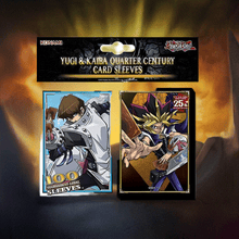Load image into Gallery viewer, Yugi & Kaiba Sleeves 25th Anniversary Edition 100 Pack with artwork of iconic Yu-Gi-Oh! duelists.