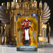 Load image into Gallery viewer, Warhammer 40k Adepta Sorority Sister of Battle figure in red and black armor, 18cm collectible.