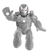 Load image into Gallery viewer, Stretchy and squishy Goo Jit Zu Marvel Armored Energy War Machine toy with goo filling and color-changing power-up feature.
