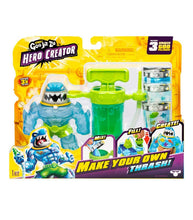 Load image into Gallery viewer, Heroes of Goo Jit Zu Hero Creator Thrash kit with customizable figure and accessories.