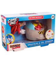 Load image into Gallery viewer, Sonic The Hedgehog Comic Ons Knuckles and Dr. Eggman wall heroes with decals packaging.