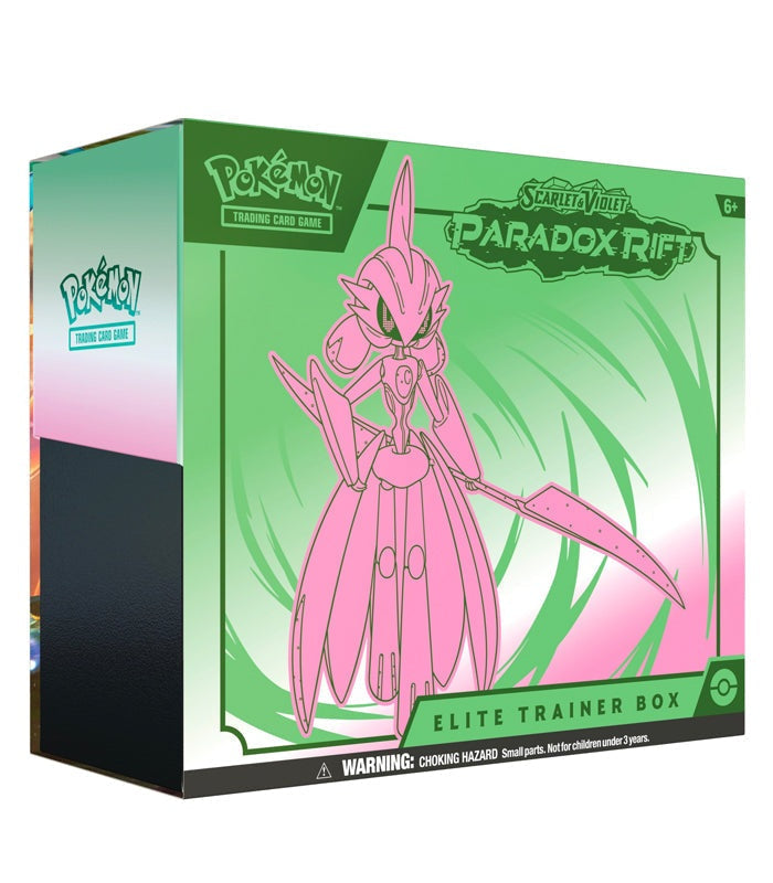Pokemon TCG Scarlet and Violet Paradox Rift Elite Trainer Box featuring Scream Tail design.