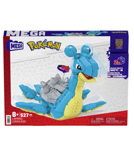 Load image into Gallery viewer, MEGA Pokemon Lapras building set featuring interactive Lapras figure.