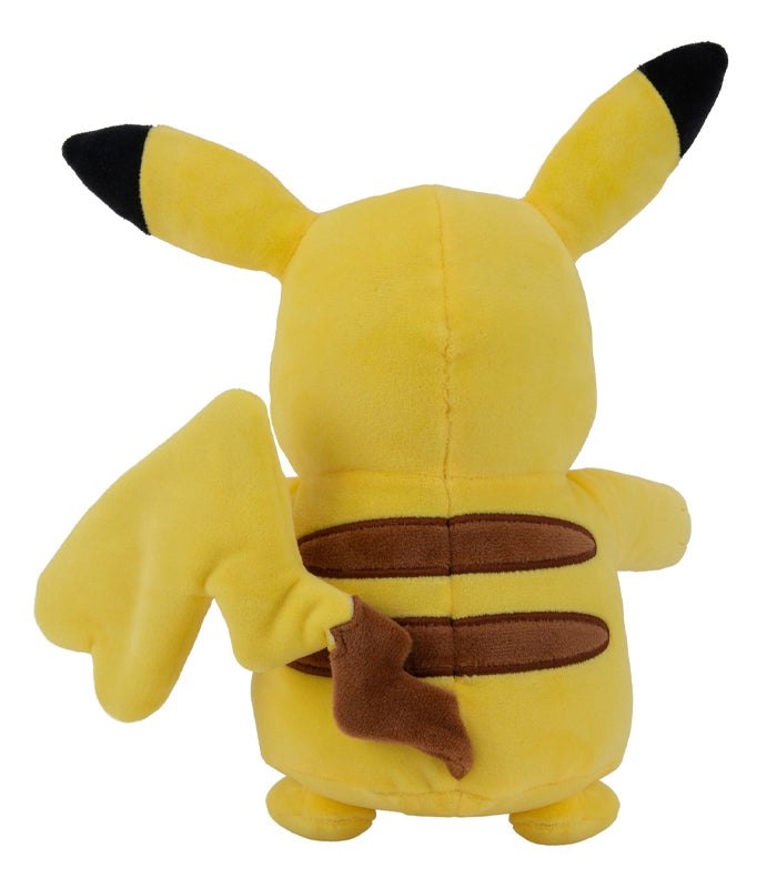 Pikachu Standing 8" Plush Pokemon toy with rosy cheeks, pointy ears, and lightning bolt tail.