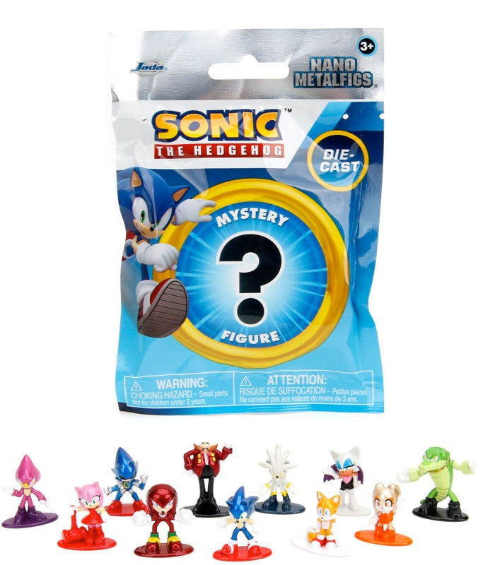 Sonic The Hedgehog die-cast metal mystery mini figure collection with 13 collectible characters.