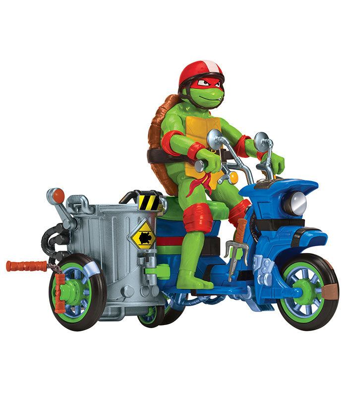 Teenage Mutant Ninja Turtles Movie Battle Cycle with Raphael action figure and sidecar.