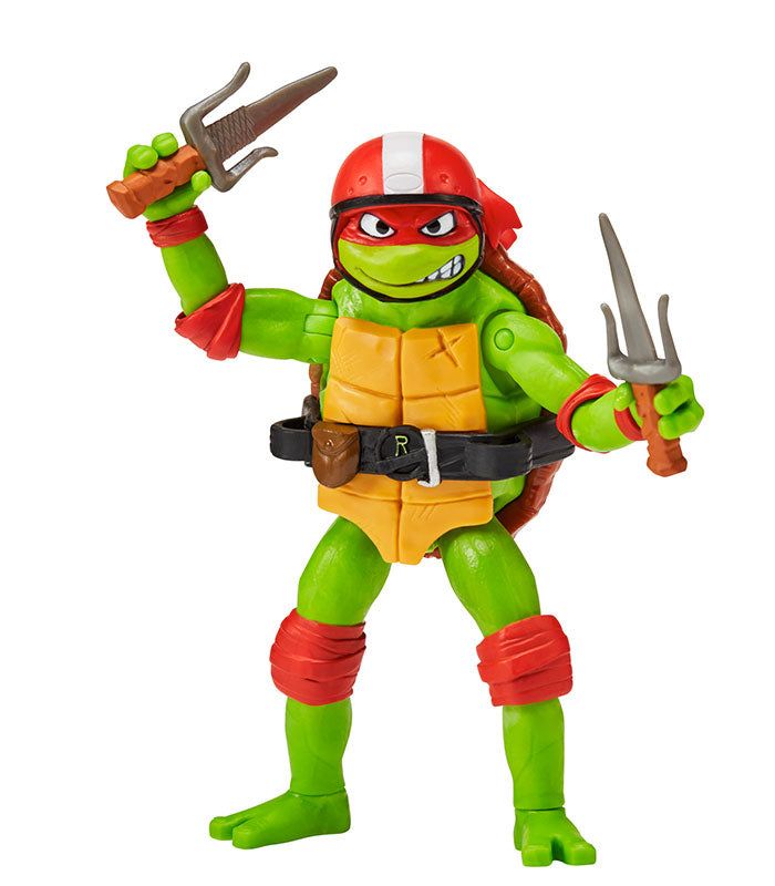 Teenage Mutant Ninja Turtles Movie Battle Cycle with Raphael action figure and transformable side car.