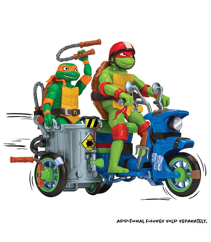 Teenage Mutant Ninja Turtles Movie Battle Cycle with Raphael figure and side car.