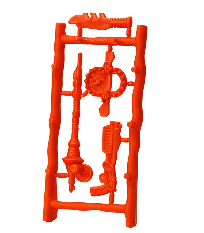 Teenage Mutant Ninja Turtles Movie Leatherhead action figure weapons rack.