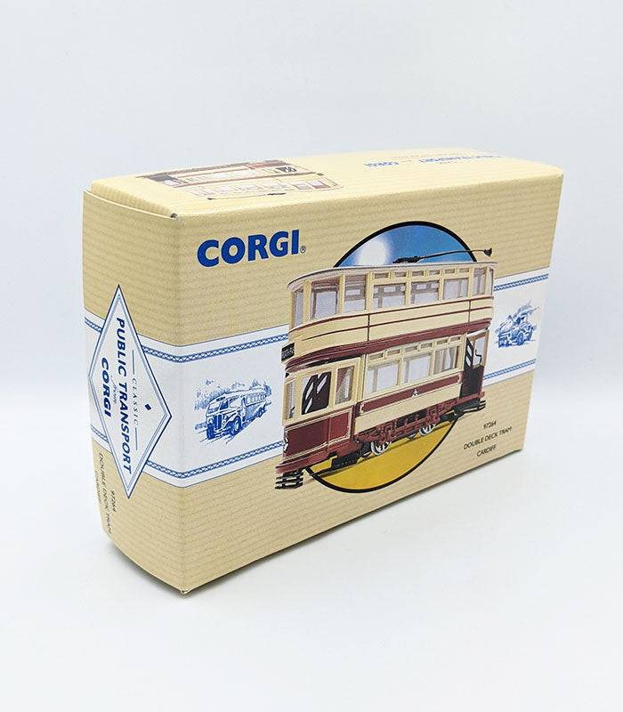 Corgi Double Deck Tram Cardiff limited edition die-cast model box.