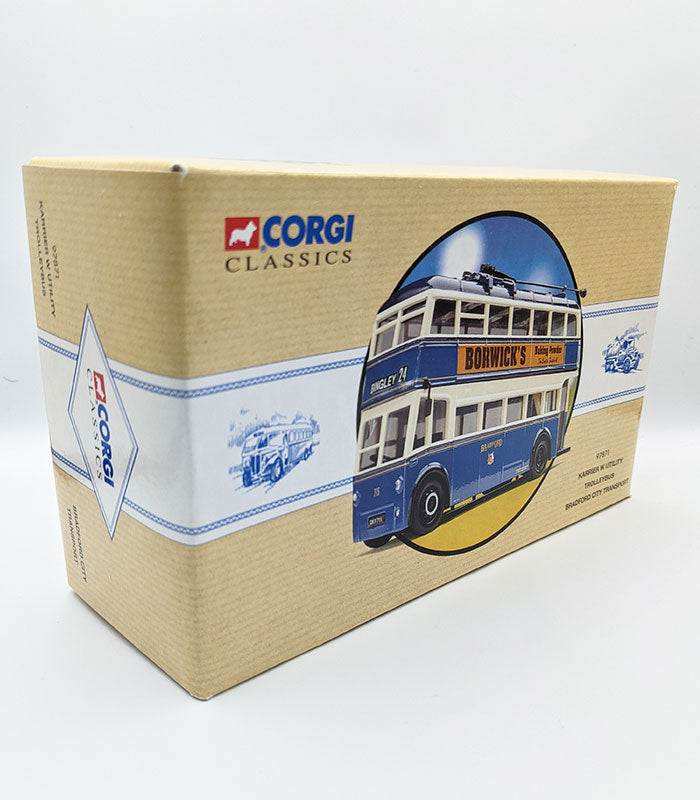 Corgi Classics limited edition Karrier W Utility Trollybus Bradford City Transport die-cast model packaging.