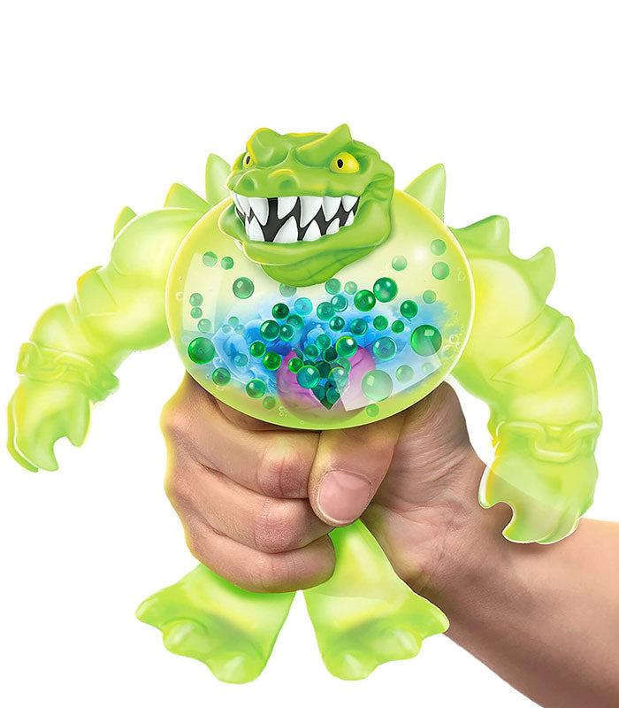 Heroes of Goo Jit Zu Goo Shifters - Rock Jaw toy being squeezed to reveal goo-filled core.