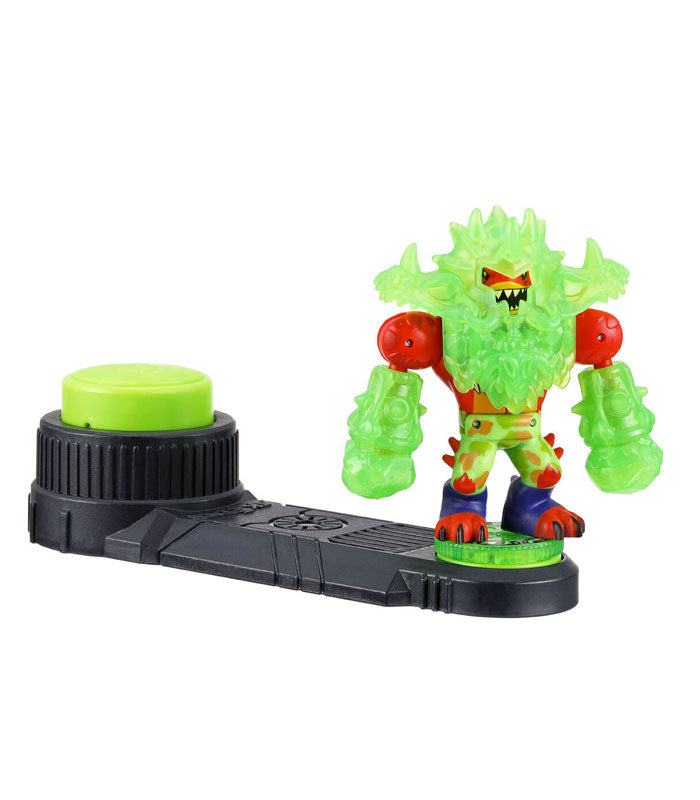 Akedo Power Storm Battle Giants Tremor Fist Tailwhip action figure with base.
