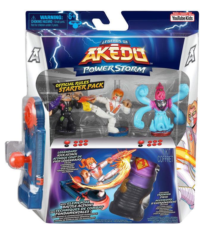 Legends of Akedo Starter Pack Kick Attack with action figures in packaging.