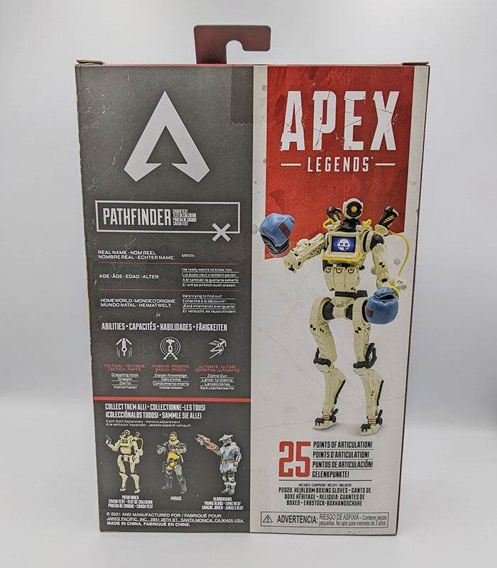 Apex Legends 6" Action Figure - Pathfinder back of pack