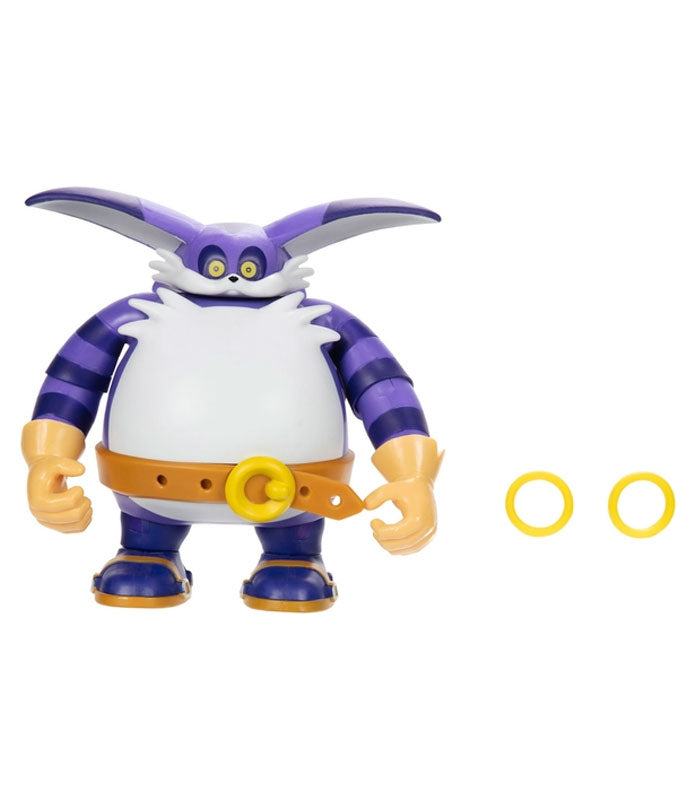Hedgehog Big Figure featuring Big the Cat with rings, detailed and poseable for Sonic fans.