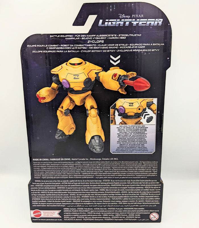 Lightyear Battle Equipped Zyclops Action Figure back of pack