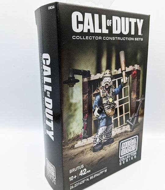 Call Of Duty Brutus Collector Construction Set by Mega Bloks, 42-piece zombie battle scene, suitable for ages 10+.