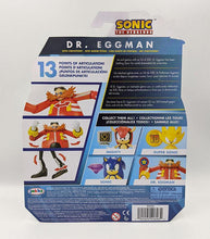 Load image into Gallery viewer, Dr Eggman 4 Inch Figure packaging with 13 articulation points and Star Post accessory.