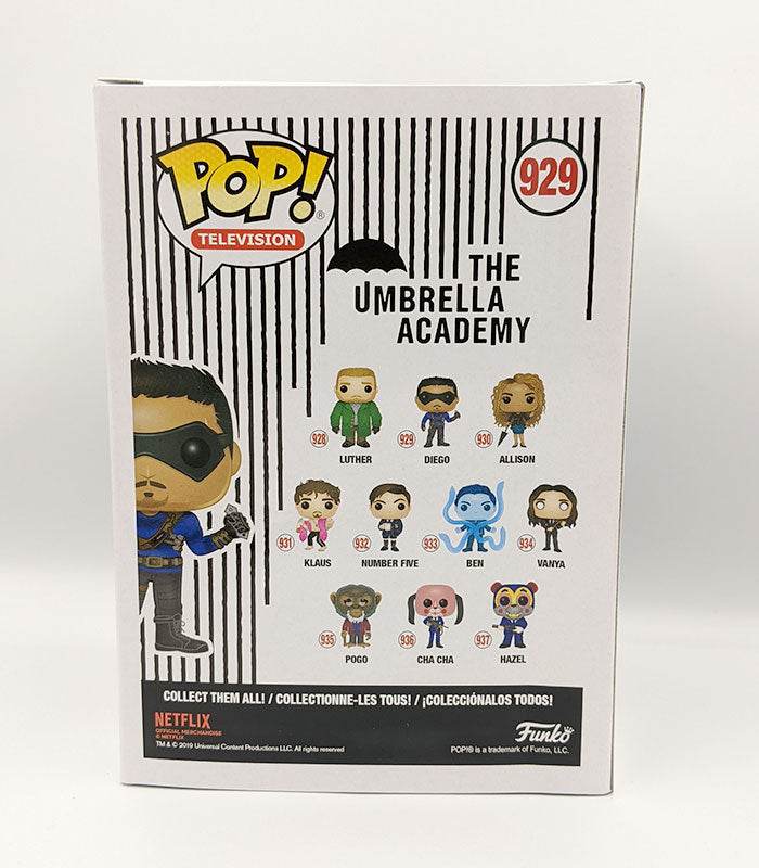 Umbrella Academy Diego POP! Vinyl Figure back of box