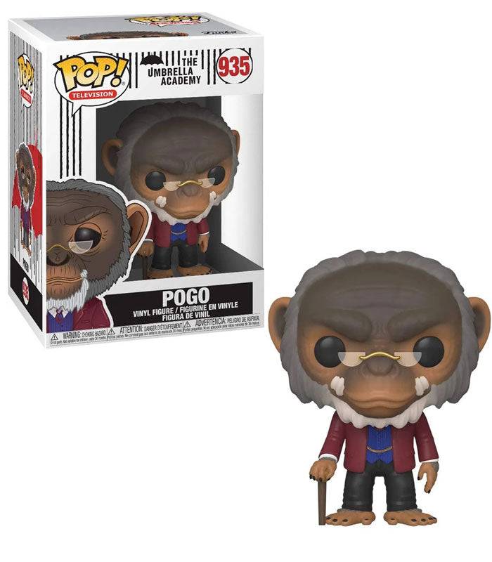 Umbrella Academy Pogo POP! Vinyl Figure in display box.