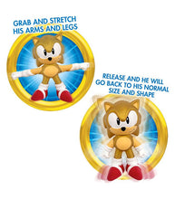 Load image into Gallery viewer, Stretch Armstrong Gold Sonic the Hedgehog toy with stretchy arms and legs.