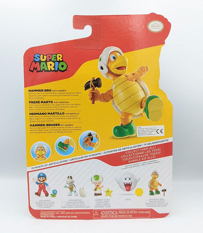 Super Mario Hammer Bro 4 Inch Figure back of pack