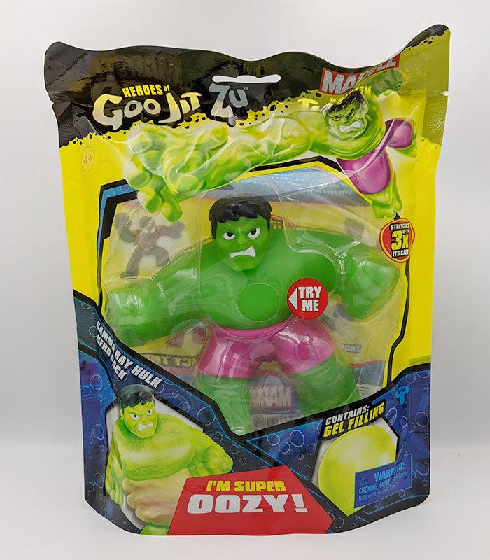 Heroes of Goo Jit Zu Gamma Ray Hulk toy in packaging, stretchy and squishy superhero.