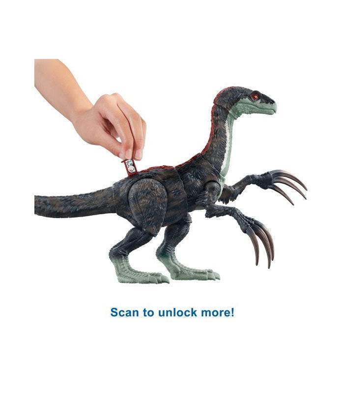 Jurassic World Dominion Sound Slashin' Therizinosaurus scan dna