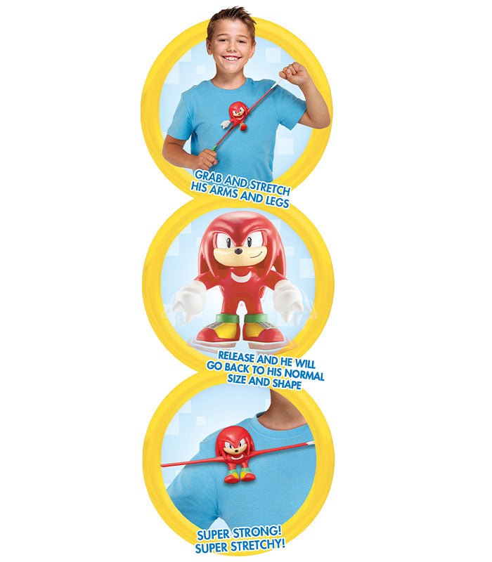 Stretch Armstrong Knuckles toy with stretchy arms and legs, features durability and flexibility, great for imaginative play and learning teamwork.