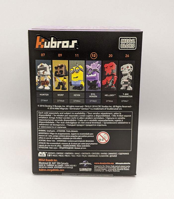 Kubros Mega Bloks - Evil Minion back of box