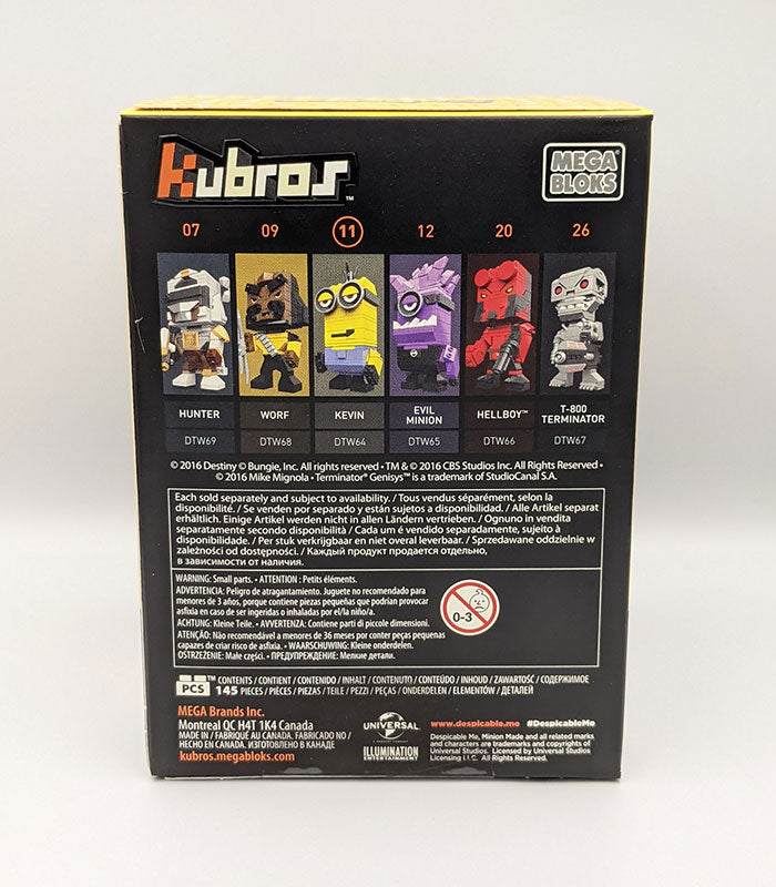 Kubros Mega Bloks - Kevin back of box