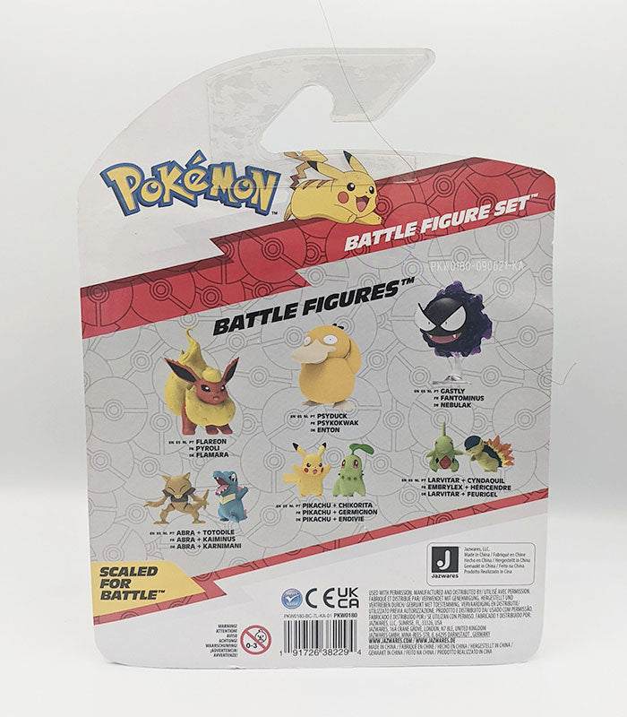 Pokemon Battle Figures - Bulbasaur, Sneasel and Glaceon back of pack