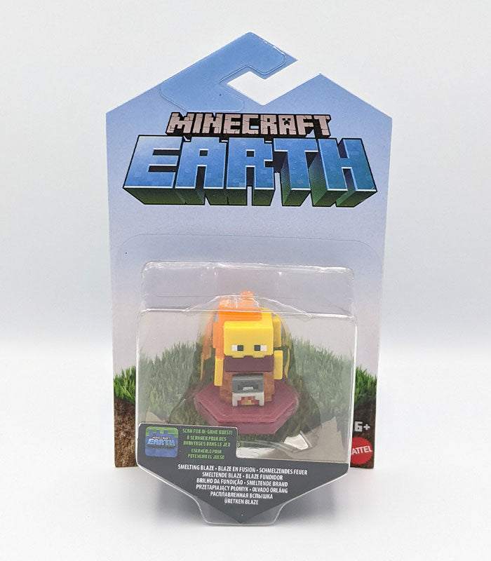 Minecraft Earth Smelting Blaze mini figure collectible packaging.
