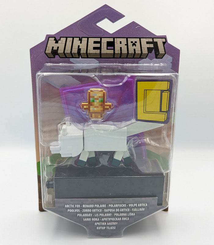 Minecraft Portal Action Figure - Arctic Fox in packaging with accessories, part of collectible Portal series.