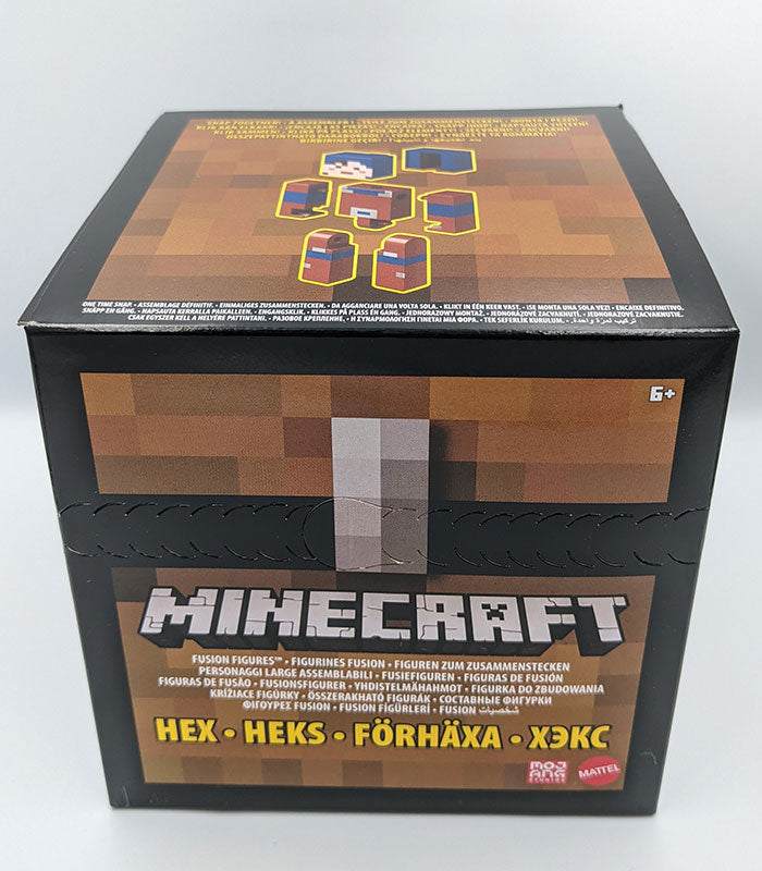 Minecraft Fusion Figure Hex packaging box for buildable figure set.