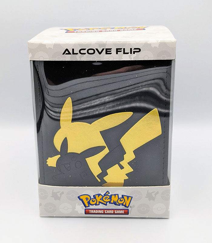 Ultra Pro Alcove Flip Box Pokemon Elite Series Pikachu in window display box