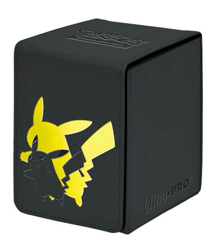 Ultra Pro Alcove Flip Box Pokemon Elite Series Pikachu with embossed design for card protection.