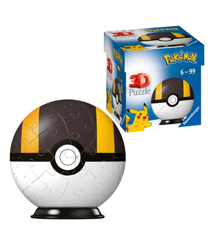 Pokemon Ultra Ball 54 Piece 3D Puzzle, sturdy plastic design, easy assembly, perfect for fans.
